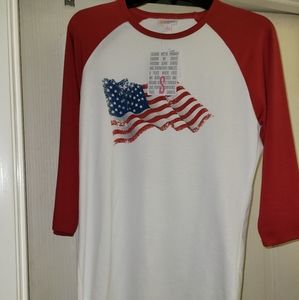 NWT, LuLaRoe S Randy: Red & White with American Flag